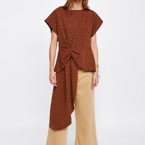 ZARA printed abstract top